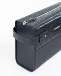 Origrand Ostrich Inlay Necessaire — Navy