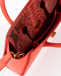 Origrand Python Wing Tote — Coral Red