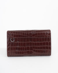 Origrand Crocodile Clutch — Bordeaux