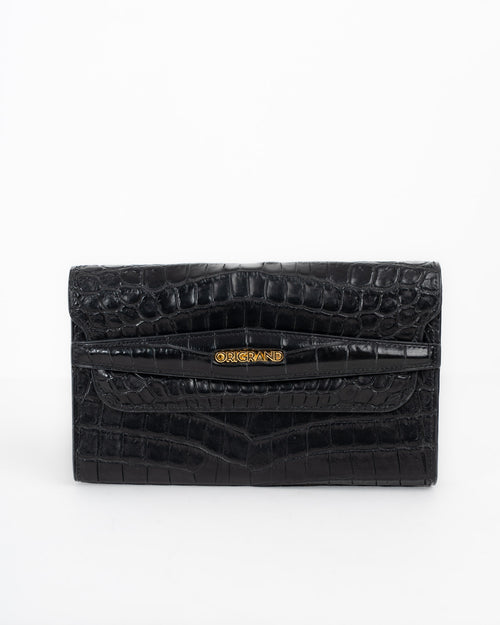 Origrand Crocodile Necessaire — Black