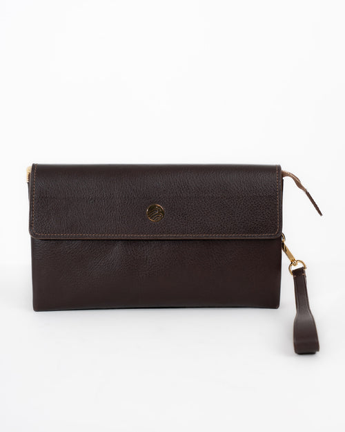 Origrand Calfskin Necessaire — Dark Brown
