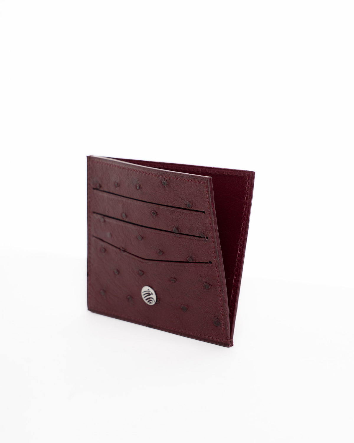 Origrand Ostrich Card Holder — Bordeaux