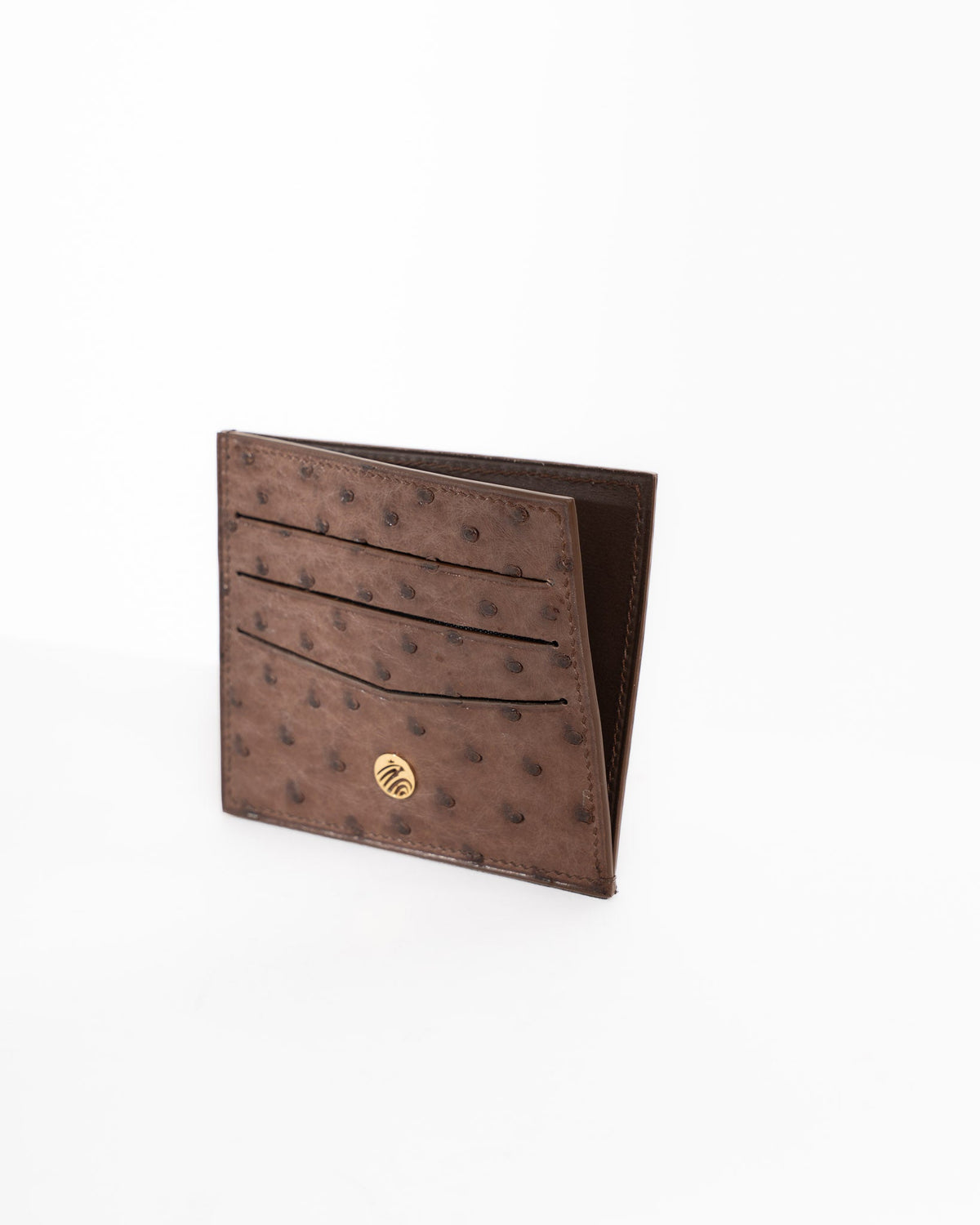 Origrand Ostrich Card Holder — Chocolate