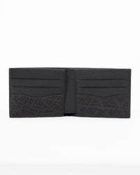 Origrand Elephant Leather Wallet — Black