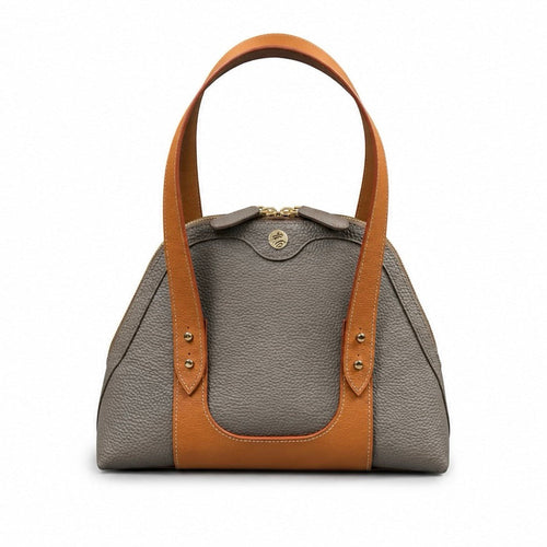 Handcrafted Leather Tote Bag — front view